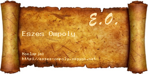 Eszes Ompoly névjegykártya